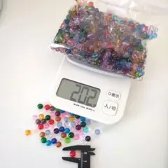 多色 丸玉ビーズ たっぷり200g