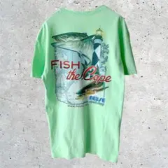 メンズ ヴィンテージ USA古着 半袖Tシャツ プリントT 魚 M〜L