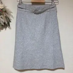 PROPORTION プロポーション　レディース　スカート　ベルト付き　グレー
