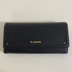 u0026 chouette シンプルかぶせ長財布 ブラック