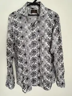 【美品】MEN'S BIGI Distinction 花柄刺繍シャツ L