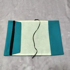 【特価】ターコイズ色 布製ブックカバー