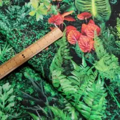 植物柄　葉　観葉植物　生地