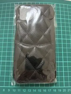 本革 キルティング iPhoneケース ブラック