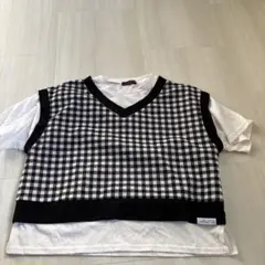 Lovetoxic チェック柄 Tシャツ M(150)