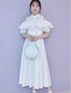 MARY QUANTコラボ　ラッフルシャツワンピース