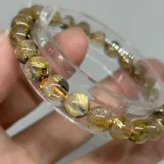 ■ヘマタイトゴールドタイチンルチルクォーツ102■