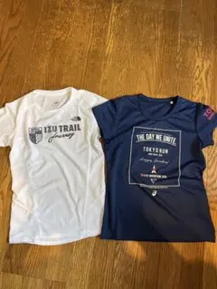 アシックス ノースフェイス　トレイルランニングTシャツ　2枚セット