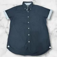 値下げ　BEAMS HEARTネイビー 半袖シャツ ポケット付 メンズMサイズ