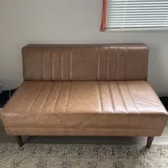 ブラウン二人掛けソファ