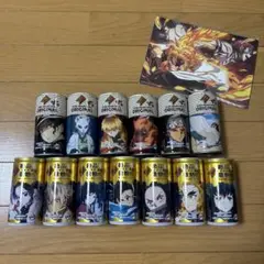 鬼滅の刃 缶コーヒー（空き缶）とイラストカードセット