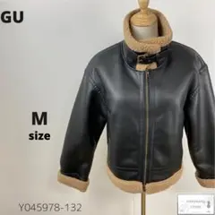 極美品 GU ジーユー フェイクムートンフライトジャケット 裏ボア M
