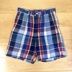 ラルフローレン 90s 2タックショーツ　USA製　チェック