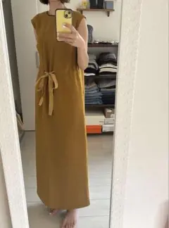 スタイルミキサー　ウエストリボンノースリーブワンピース
