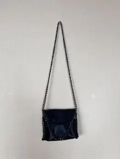 ブラック 合成皮革 ショルダーバッグ