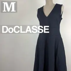 DoCLASSE M ネイビー Vネック ノースリーブ ワンピース　フォーマル紺