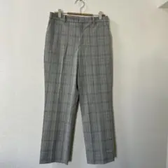 UNIQLOユニクロ チェック スラックス　Lサイズ　グレー