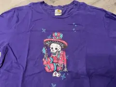 Carhartt 紫 Tシャツ L スケルトンデザイン