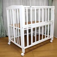 きれい Katojiミニベット 折りたたみベット◆ホワイト◆新生児～カトージ