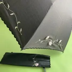 折りたたみ 日傘 ピンク花飾り