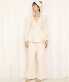 【SNIDEL HOME】上下セット オーガニックコットンＷガーゼルームウェア