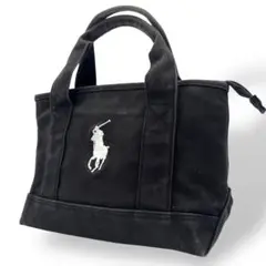 美品 Ralph Lauren ラルフローレン ミニトートバッグ ブラック