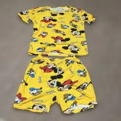 ミッキーマウス柄 イエローパジャマセット