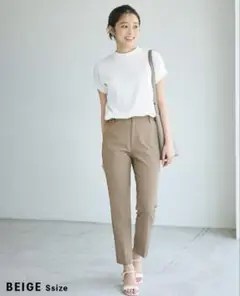 ベースメントオンライン　テーパードパンツ　アイボリー　L