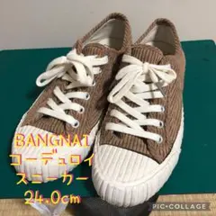 大特価】BANGNAI コーデュロイ スニーカー 24.0cm シューズ 靴