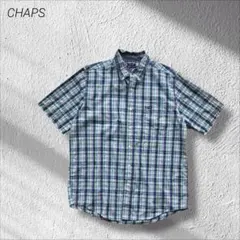 チャップス CHAPS 半袖シャツ M チェックシャツ BDシャツ 古着