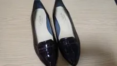 ルタロン エナメルフラット 茶 22.5