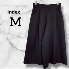 index インデックスブラックガウチョパンツ M 楽ちんおしゃれリラックス感◎