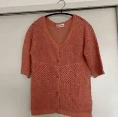 nano・universe 透かし編み カーディガン　シアーカーディガン