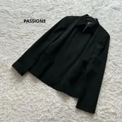 【パシオーネ】パーカー　ファスナー　ジャケット　羽織　ブラックXL 秋セレモニー