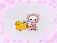 Babyねこちゃん♡ 手押し車付き✩.*˚ あみぐるみ