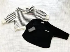 cottoli トレーナー ブランシェス　長袖Tシャツ　80cm 白黒　男の子
