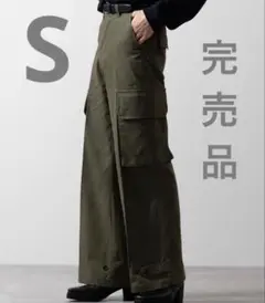 CLEL M47ミリタリーフレアカーゴパンツ S オリーブ