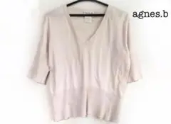 アニエスベー agnes b トップス 七分袖セーター サイズ2 M ピンク