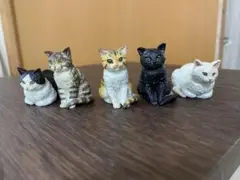 はしもとみお　ガチャガチャ 猫のフィギュア 5体セット