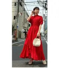 【金土日限定出品】casa fline ハイネックイレヘムドレス