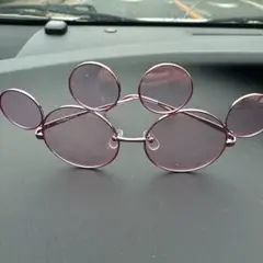 ユニークデザイン ピンクサングラス　ディズニー　ミッキー