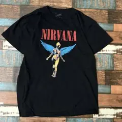 ビンテージ　古着　NIRVANA ニルヴァーナ　バンド　メンズ　半袖tシャツ　黒