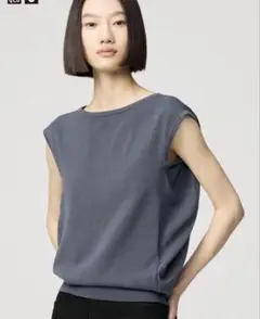 UNIQLO U グレー ノースリーブセーター L