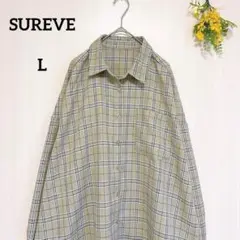 【シュリーブ】SUREVE 長袖シャツ オーバーサイズ ゆったり チェック柄 L