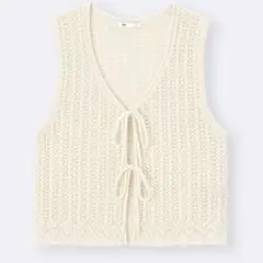 GU 透かし編み　ニットジレ　Mサイズ　新品未使用