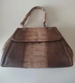 アイグナーAIGNER☆ベージュハンドバッグ