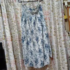 花柄フレアスカート ウエスト85-93cm