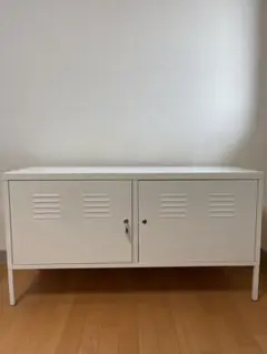 【イケア-】IKEA PS キャビネット ホワイト 鍵付き　250128-1 送料無料】IKEA PS キャビネット テレビ台 ホワイト