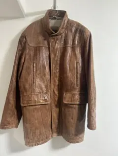 美品 90's スペイン製 gerome カーコート ポリスマン 美品 50s 60s イタリア軍 イタリア警察 ポリスマン レザー カー