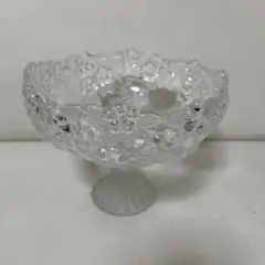 フルーツお菓子盛り皿　クリスタルコンポート　カガミ　ワルターグラス　ドイツ製